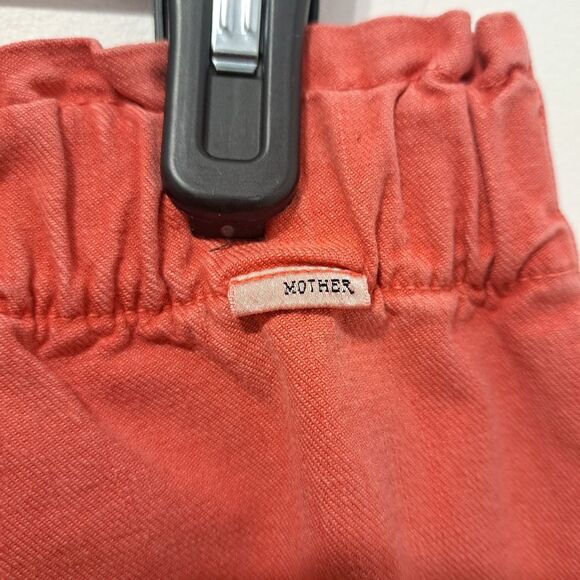 Mother The Springy Boho Flaterring Hot Coral Ankle Jean Size 33 - Picture 10 of 13